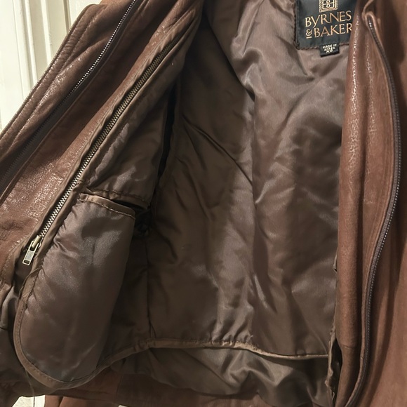 Women's Brown Leather Jacket - Picture 3 of 5